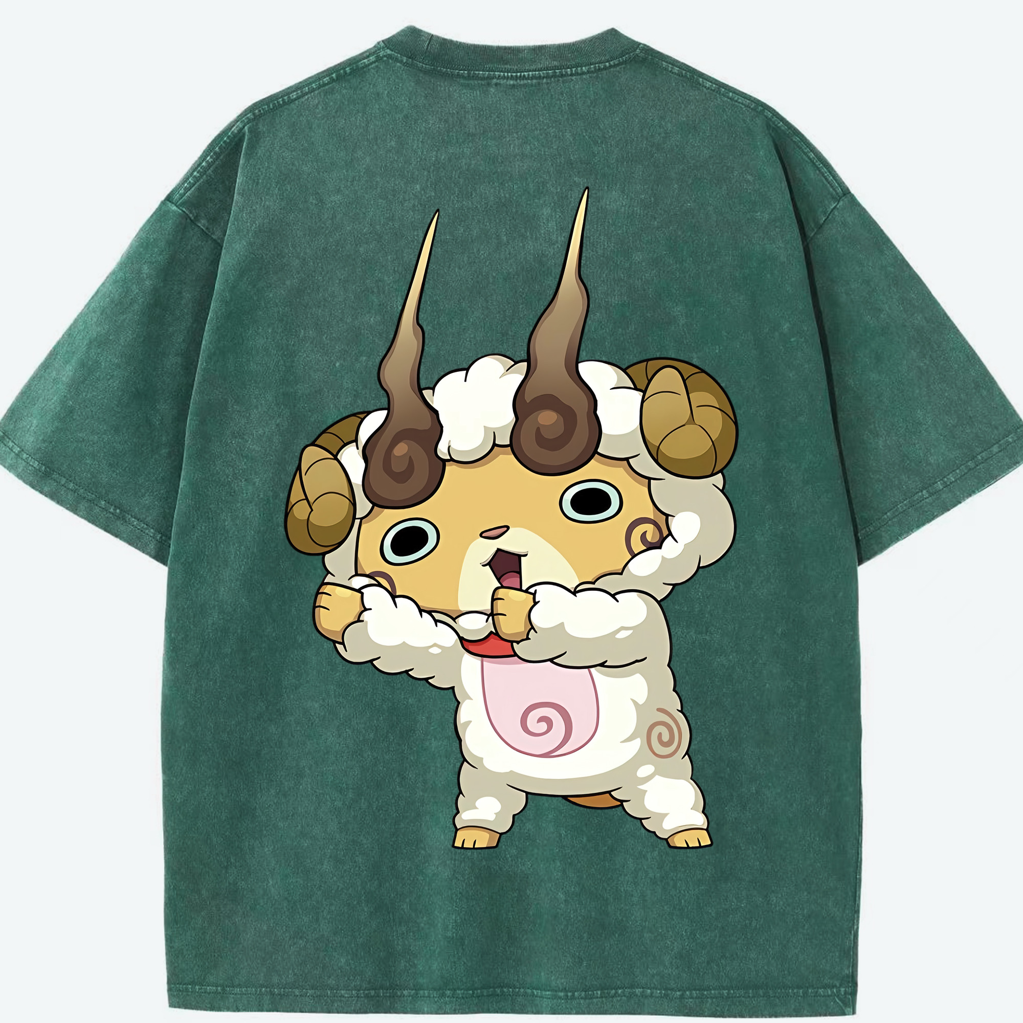（画像用） 妖怪ウォッチ Yo-kai Watch 綿100% ヴィンテージ風 半袖Tシャツ（背面プリント）